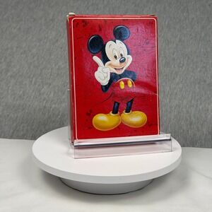 Vintage Disney Mickey Mouse Jumbo Playing Cards Red Box Oversized Deck